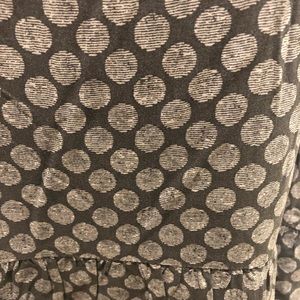 💙4/$20! Lg maternity dark gray polka dot dress👗